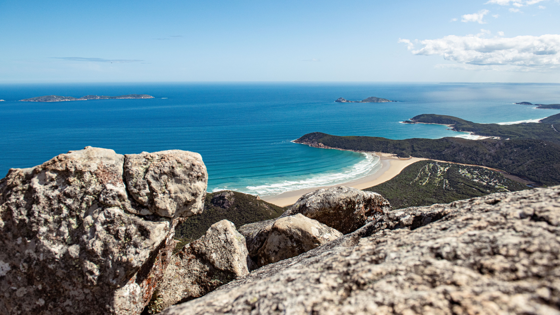 Wilsons Promontory coastal granite peaks and ocean view