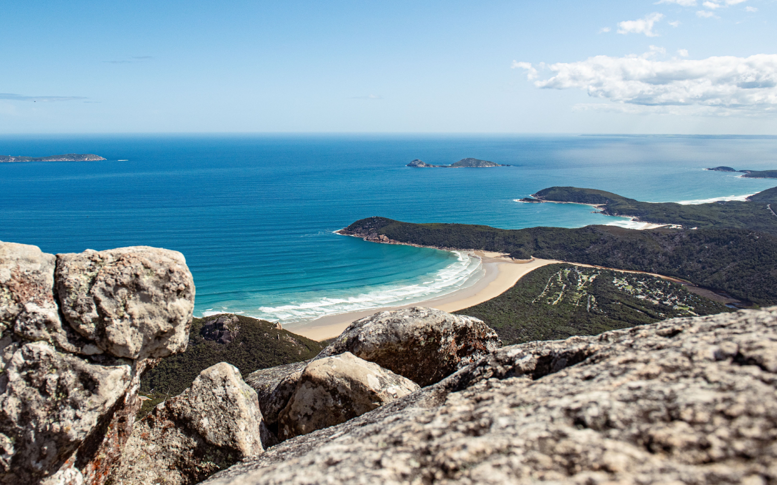 Wilsons Promontory national park coast and granite boulders